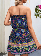 Load image into Gallery viewer, Bohemian Floral Print Bandeau Mini Dress