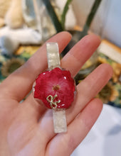 Load image into Gallery viewer, Red Larkspur Pressed Flowers Hair Pins