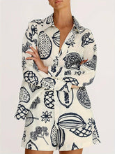 Load image into Gallery viewer, Summer Fruit Print Loose Shirt Shorts Set