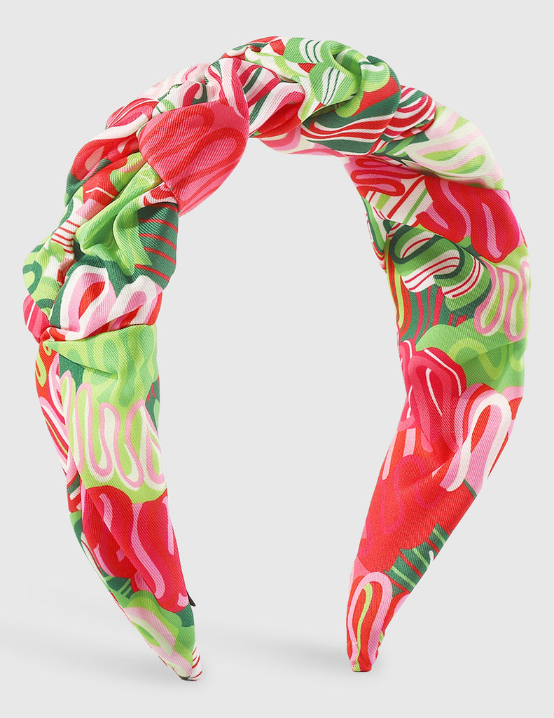 Floral Print Ruched Headband