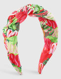 Floral Print Ruched Headband