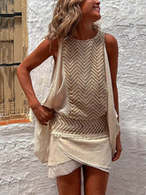 Load image into Gallery viewer, Ethnic Print Knit Panel Loose Tank