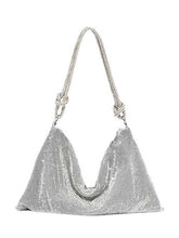 Carica l&#39;immagine nel visualizzatore di Gallery, Square Rhinestone Underarm Bag