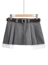 Carregar imagem no visualizador da galeria, Raw Edge Pleated A-Line Skirt