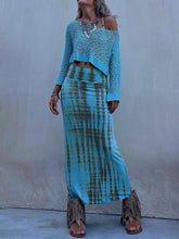 Lataa kuva Galleria-katseluun, Tie-Dye Elastic Waist Maxi Shirt