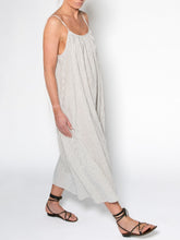 Load image into Gallery viewer, Low Back With Gray Stripes White Long Dress