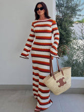 Görseli Galeri görüntüleyiciye yükleyin, Striped Knit Beach Cover-Up