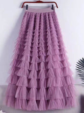 Carica l&#39;immagine nel visualizzatore di Gallery, Mesh ruffle For The Frill Maxi Skirt