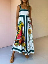 Load image into Gallery viewer, Fashion Printed Backless Halter Hem Loose Dresses