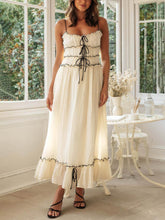 Load image into Gallery viewer, Elegant Off-Shoulder Strap Patchwork Dress