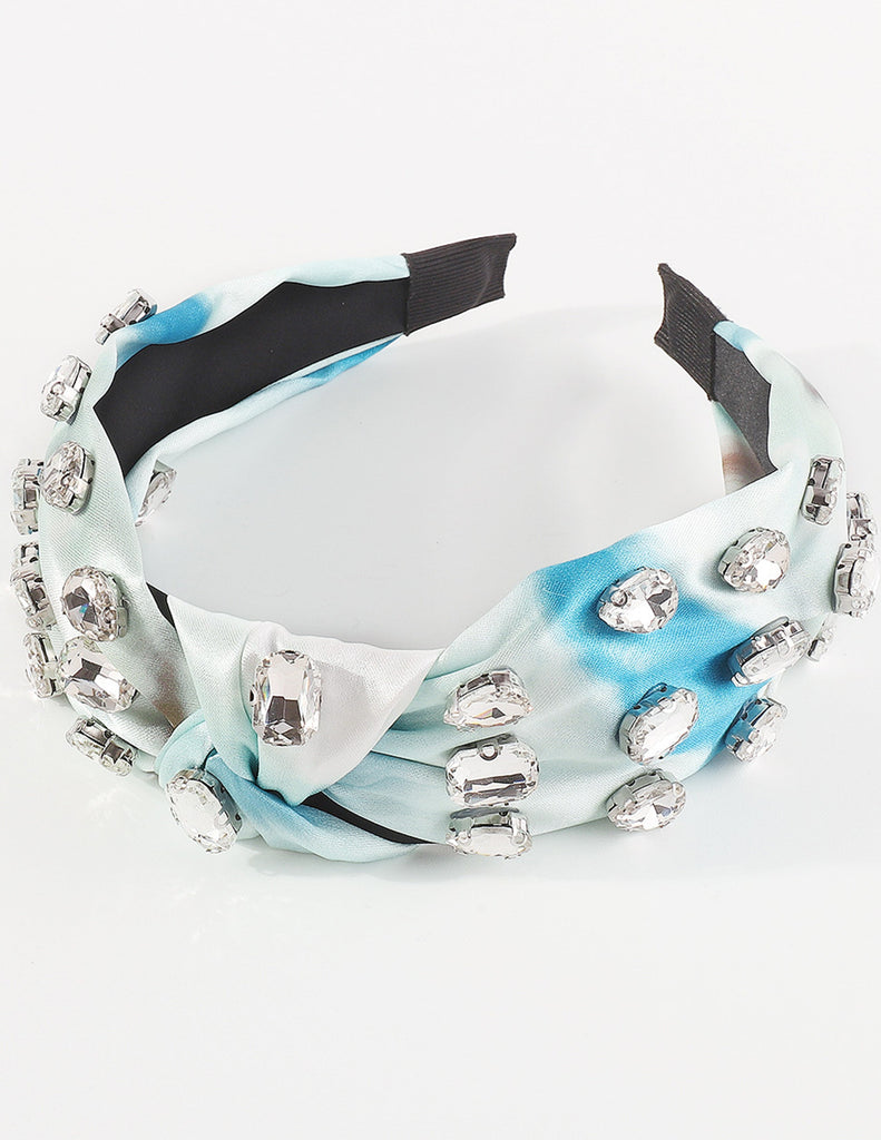 Knotted Tie-Dye Rhinestone Headband