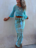 Tie-Dye Elastic Waist Maxi Shirt