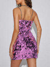 Carregar imagem no visualizador da galeria, Chain Sequined Irregular Dress