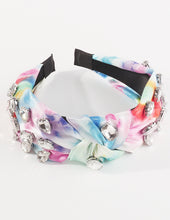 Load image into Gallery viewer, Knotted Tie-Dye Rhinestone Headband