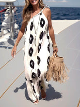 Carica l&#39;immagine nel visualizzatore di Gallery, Sunshine Ethnic Print One Shoulder Loose Maxi Dress