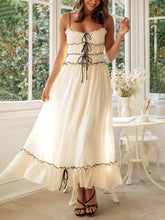 Load image into Gallery viewer, Elegant Off-Shoulder Strap Patchwork Dress