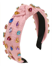 Carregar imagem no visualizador da galeria, Pink Multi Color Rhinestone Headband