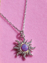 Indlæs billede til gallerivisning Retro Dopamine Sun Necklace Opal Pendant Opal Necklace Earrings