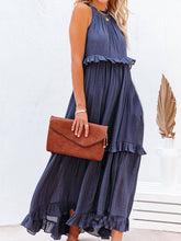 Carica l&#39;immagine nel visualizzatore di Gallery, Irregular Cake Sleeveless Maxi Dress