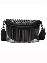 Indlæs billede til gallerivisning Studded Tassel Crossbody Belt Bag