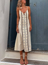 Laden Sie das Bild in den Galerie-Viewer, Summer Vacation Sleeveless Drawstring Backless Midi Dress