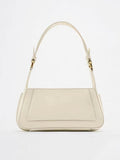 Square Faux Patent Finished Shoulder Bag