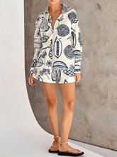 Load image into Gallery viewer, Summer Fruit Print Loose Shirt Shorts Set