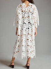 Load image into Gallery viewer, Lace Cover Up Beach Midi Dress