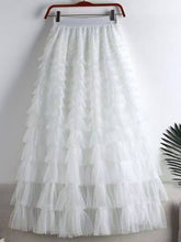 Carica l&#39;immagine nel visualizzatore di Gallery, Mesh ruffle For The Frill Maxi Skirt