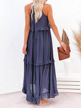 Laden Sie das Bild in den Galerie-Viewer, Irregular Cake Sleeveless Maxi Dress