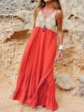 Load image into Gallery viewer, Seaside Vacation V-Neck Halterneck Maxi Dress