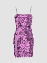 Laden Sie das Bild in den Galerie-Viewer, Chain Sequined Irregular Dress