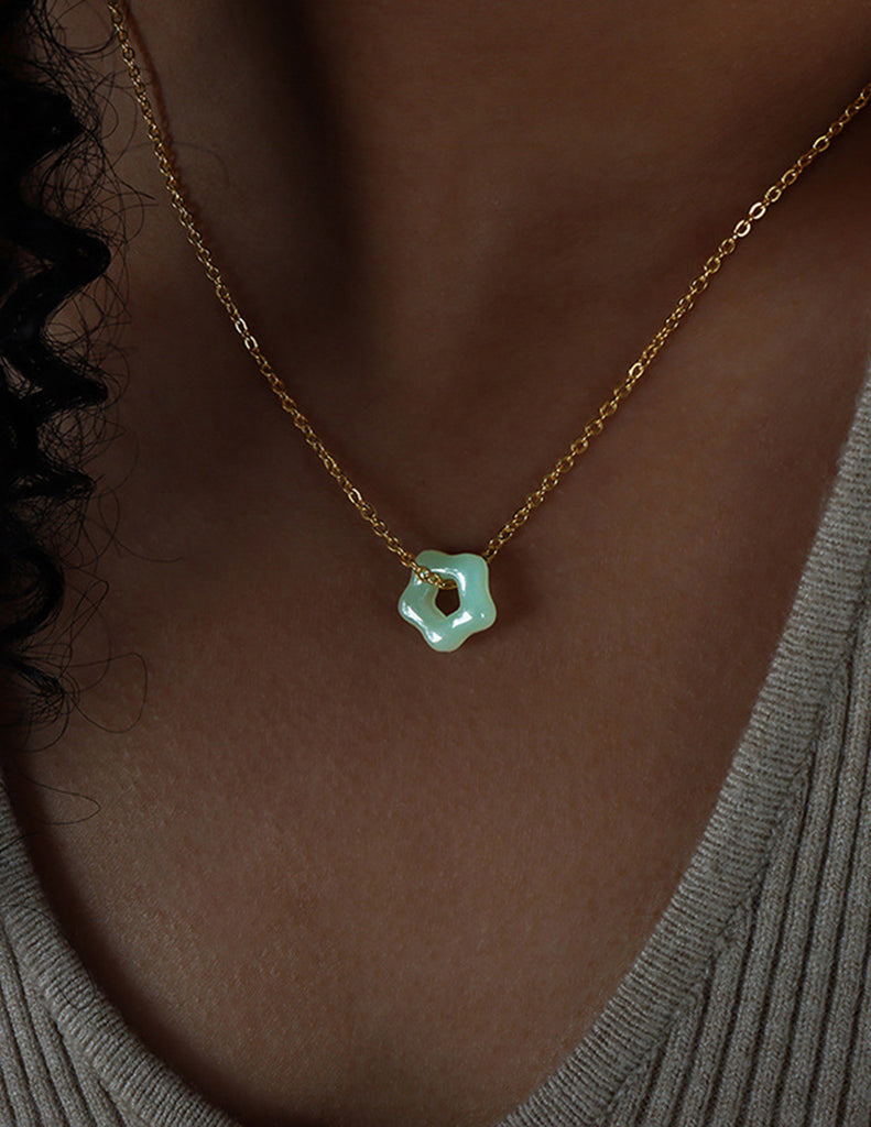 Collier en Jade Fleur