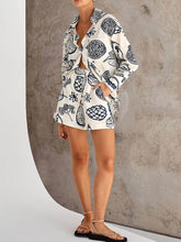 Load image into Gallery viewer, Summer Fruit Print Loose Shirt Shorts Set