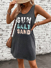 Carica l&#39;immagine nel visualizzatore di Gallery, Summer U Neck Letter Printed Casual Comfortable Vest Dress