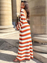 Görseli Galeri görüntüleyiciye yükleyin, Striped Knit Beach Cover-Up