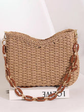 Lataa kuva Galleria-katseluun, Square Chain Straw Bag