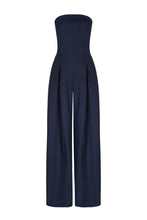 Load image into Gallery viewer, Blue Tube Top Jumpsuit