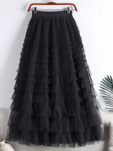 Görseli Galeri görüntüleyiciye yükleyin, Mesh ruffle For The Frill Maxi Skirt