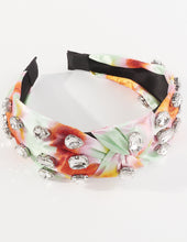 Load image into Gallery viewer, Knotted Tie-Dye Rhinestone Headband