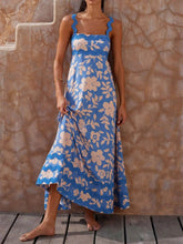 Indlæs billede til gallerivisning Printed Square Neck Strap Maxi Dress