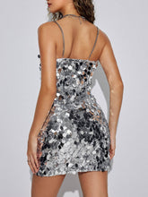 Load image into Gallery viewer, Chain Sequined Irregular Dress