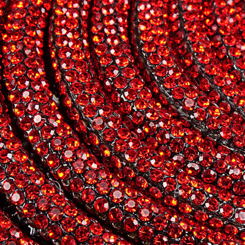 aikergood Cupid's Arrow Red Crystal Heart Mini Dress