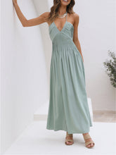 Load image into Gallery viewer, Back Cutout Flowy Maxi Dress