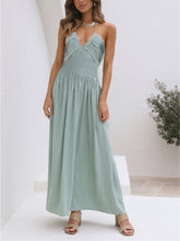 Load image into Gallery viewer, Back Cutout Flowy Maxi Dress