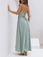 Load image into Gallery viewer, Back Cutout Flowy Maxi Dress