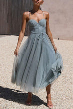 Load image into Gallery viewer, Modern-day Princess Chiffon Suspenders Party Maxi Dress