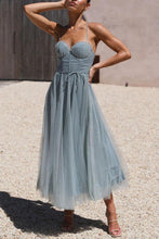 Load image into Gallery viewer, Modern-day Princess Chiffon Suspenders Party Maxi Dress