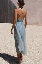 Load image into Gallery viewer, Modern-day Princess Chiffon Suspenders Party Maxi Dress