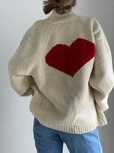 Charger l&#39;image dans la galerie, Fun heart pattern cardigan sweater jacket